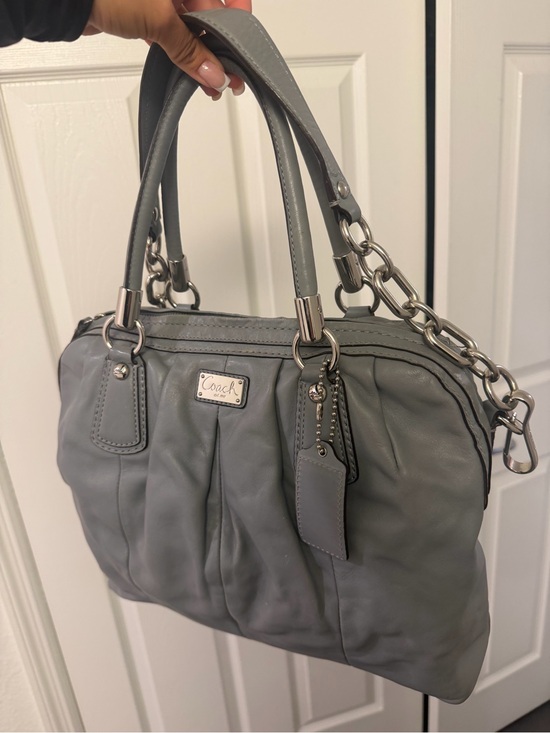 COACH Y2K Ashley Vintage Boston Bag Coach Ashley Gray Leather 